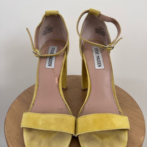 Steve Madden Women's Yellow Suede Heels - Picture 4 of 7